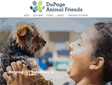 Tablet Screenshot of dupageanimalfriends.org